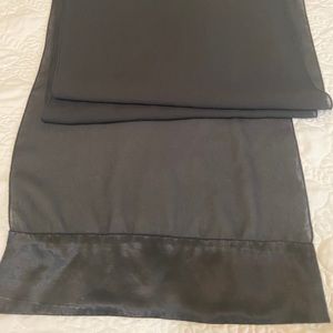 4/$20 Black sheer shawl with satin edge